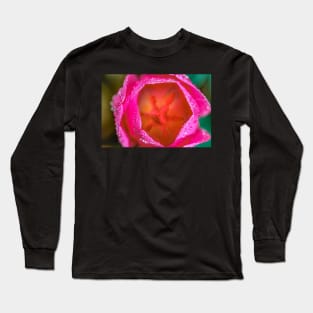 Top view of a tulip Long Sleeve T-Shirt